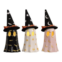 Saisonale Wohnkultur Niedliche Hexenfiguren Feiertagsausstellung Charmante Präsenz Klassische Halloween-Farben Reizvolle Designs