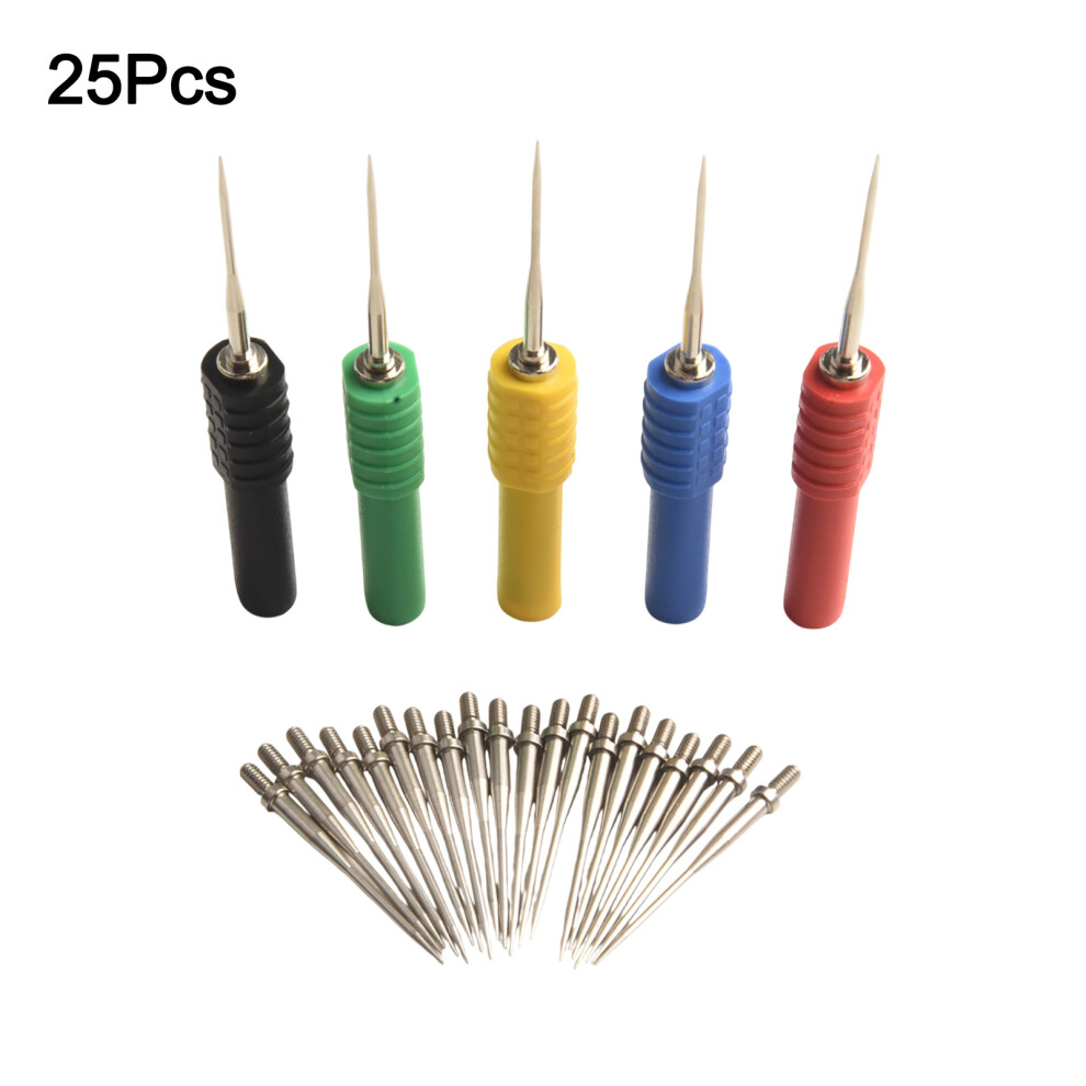Accurate Results With Needle Back Test Probes 5Pcs Electrical Measure Tool Including 20Pcs Replacement Needles 6935161508932
