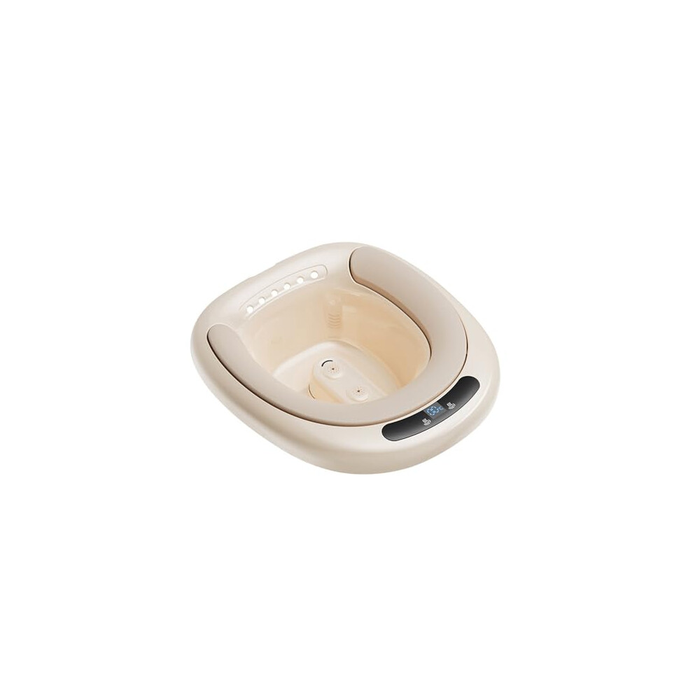 Sitz Bath for Hemorrhoids and Postpartum Care, Collapsible Wide Seat, Deeper Bowl, Brass Accessories, Sitz Bath Salt
