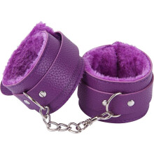 Plush Handcuffs – BDSM – Plush – Purple Handcuffs – Beginners – Comfortable – Fluffy – Adjustable