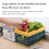 Stackable Grocery Containers Portable Carrying Bins Durable Multipurpose Baskets Collapsible Storage Baskets Folding Plastic Crates for Picnic Superma 6