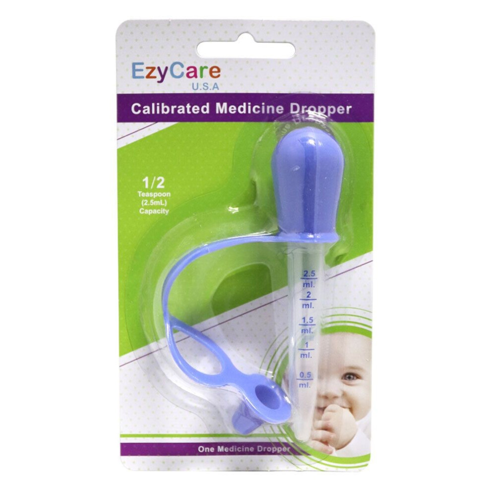 Blue Calibrated 2.5Ml Medicine Dropper By Ezycare Model 17001