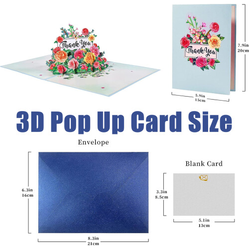 Πολύχρωμα Τριαντάφυλλα3D Μπουκέτο Pop Up, Χειροποίητη Συναρμολόγηση Premium Ποιότητας 2