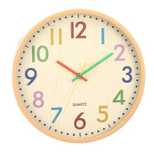 Colorful Numbers Learning Clock, Modern Design Battery Operated Clock With Quiet Environment For Kids' Rooms, Classrooms And Play Areas