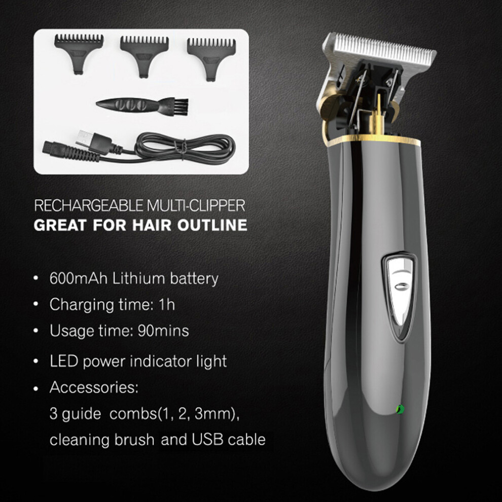 Men's Professional Hair Trimmer, Sensitive Skin Approved T Blade Beard Trimmer For Zero Gap Dlc Blades Rechargeable Beard Trimmer Shaver Hair
