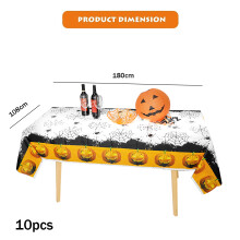 Griezelig Halloween-tafelkleed van plastic, speciaal ontworpen voor Halloween. Hoogwaardig materiaal garandeert duurzaamheid en bescherming voor je
