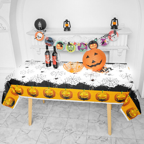 Διακόσμηση για πάρτι Halloween για ορθογώνιο τραπεζομάντιλο, αδιάβροχο