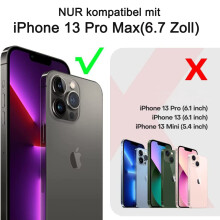 Hybriddeksel til iPhone13Pro Max, støtsikkert ultratynt beskyttelsesdeksel med integrert skjerm- og linsebeskytter, slitesterk TPU-akryl som ikke