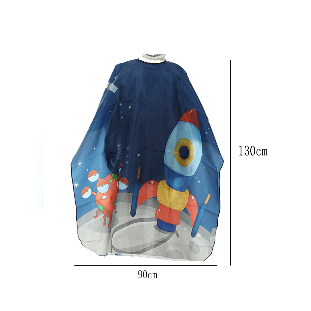 Charming Kids' Haircut Cape With Adjustable Closure, Waterproof Soft Polyester Full Body Coverage Barber Cape For Fun Salon Experiences (Cute Cartoon