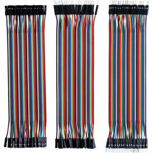 Fils de connexion à code couleur, câbles de connexion réutilisables pour plaques d'essai, avec 36 accessoires divers.