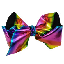 Grosgrain-båndsløyfer, tie dye-farger i havfruefarger til hårtilbehør for barn