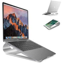 Suport pentru laptop, construcție din aliaj de aluminiu care asigură durabilitate, design de calitate premium care susține vizualizarea