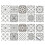 Floor Painting Stencils Kit, Large Tile Stencils for Retro Gray Decorative Wall Drawing Patterns Easy Installation Smooth Surface 1