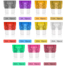 Kit d'assortiment de fusibles automobiles performants, comprenant des mini-fusibles Ă lames et des fusibles automobiles standard, une collection de