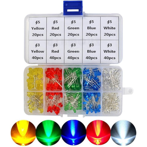 Δίοδοι LED Rgb Πολύχρωμες, Υπερφωτεινές, Ποικιλία Διαφανών LED για Ηλεκτρονικά 1