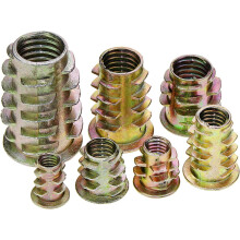 Insertos de parafuso métricos de alta precisão com encaixe sextavado interno, insertos roscados em liga de zinco para montagem de móveis de