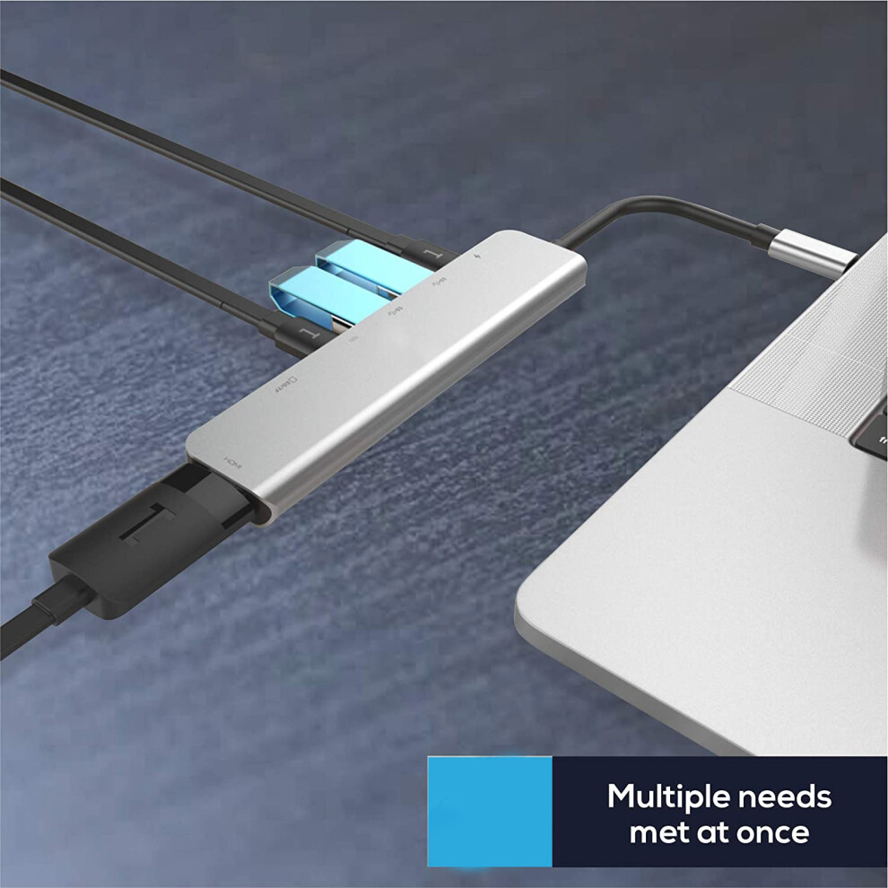 Multiport Adaptor For 4K Uhd Video Output, High Speed Data Transfer With Usb3.0, Card Reader Slot, And Wide Compatibility For Macbook Pro, Ipad Pro, 9128293534635