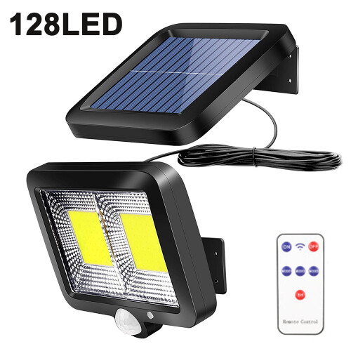 Outdoor Solar Wall Lamp, Smart Security Solar Flood Light, With Sensitive Pir Motion Sensor And Separate Panel 1