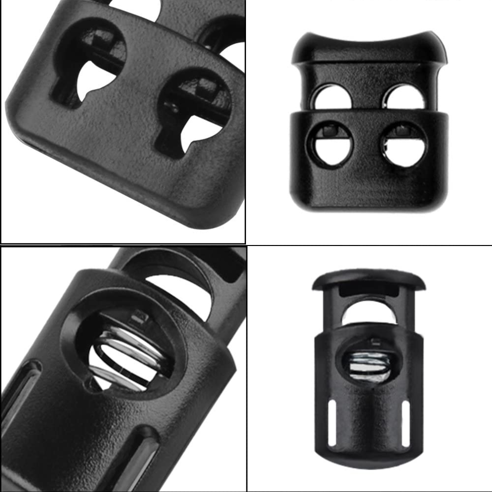 Cord Locks For Drawstring, Elastic Bungee Cord With Heavy Duty Pom Plastic, Spring Toggle Stopper, Paracord Accessories, Zipper Pull Ends, 9128293534529