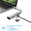 Διανομέας USB C πολλαπλών θυρών αλουμινίου, σταθμός σύνδεσης 8 σε 1 με οθόνη HD, HDMI 2