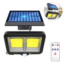 Outdoor Solar Wall Lamp, Smart Security Solar Flood Light, With Sensitive Pir Motion Sensor And Separate Panel