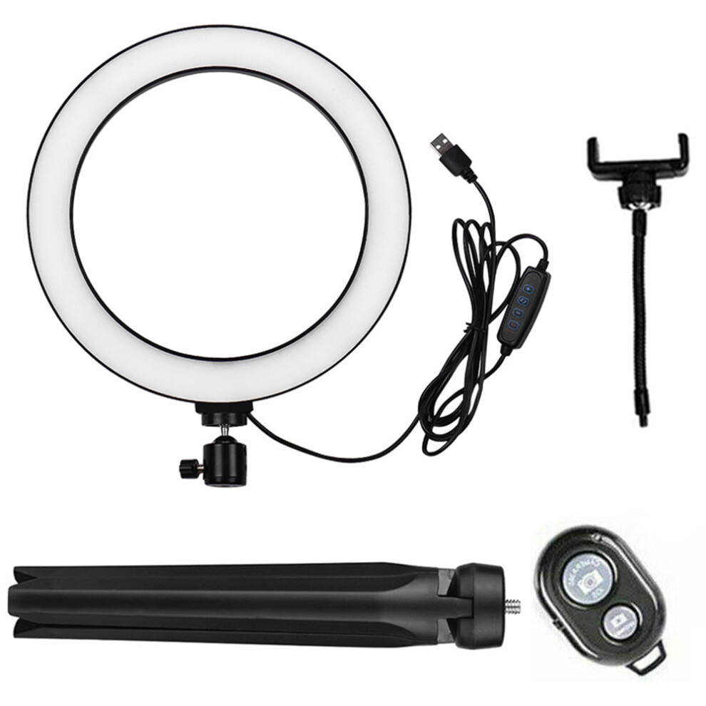Selfie Ring With Rotatable Tripod Head, For Live Streaming & Video Recording Light 9405630131611