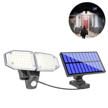 Energiezuinige buitenverlichting, zonnelamp met bewegingssensor en intelligente menselijke detectie voor tuin en terras.