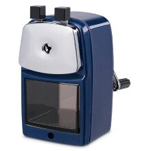 Manual Pencil Sharpener 5 Levels Adjustable, Large Capacity Waste Bin, Removable Cutting Core for Students and Office Supplies