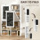 Homcom HOMCOM Folding Convertible Desk with Blackboard and Bookshelf, White 4