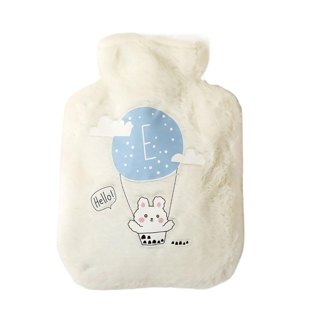 Cartoon Plush Rabbit Bear Hot Water Bottle Filling Velvet Small Portable Student Hand Warmer Cute Warm Water Bag (A)