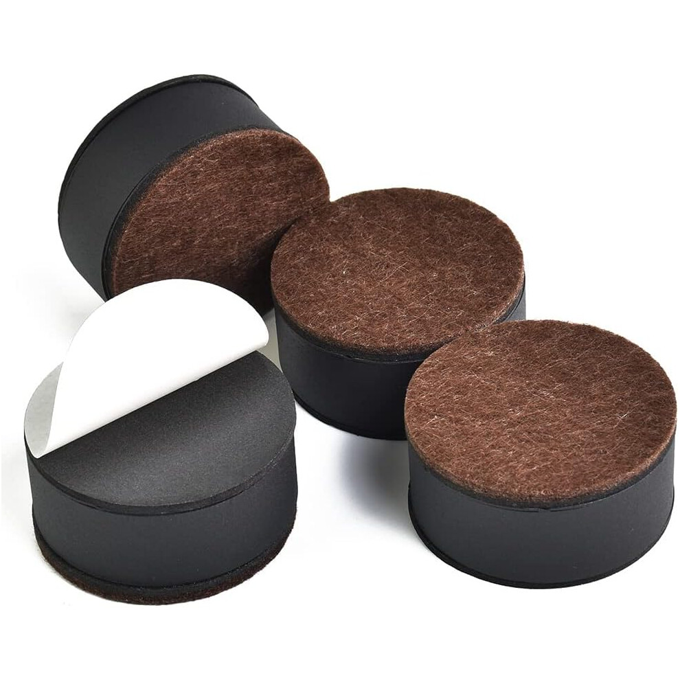 Sturdy And Stable Self-Adhesive Furniture Bed Risers, Heavy Duty Carbon Steel Adds Height With Felt Pad Protection For Improved Accessibility And Comf 9468298635198