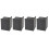 Elevadores de móveis resistentes, para camas, com 4 unidades quadradas de 10 cm (4 polegadas), altura ajustável, plástico ecológico com base de 8