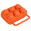 Egg Carton 6 Pack, ABS Plastic Grid, Orange, Half Dozen Egg Storage 1