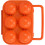 Egg Carton 6 Pack, ABS Plastic Grid, Orange, Half Dozen Egg Storage 4