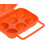 Egg Carton 6 Pack, ABS Plastic Grid, Orange, Half Dozen Egg Storage 3