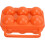 Egg Carton 6 Pack, ABS Plastic Grid, Orange, Half Dozen Egg Storage 5