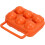 Egg Carton 6 Pack, ABS Plastic Grid, Orange, Half Dozen Egg Storage 2