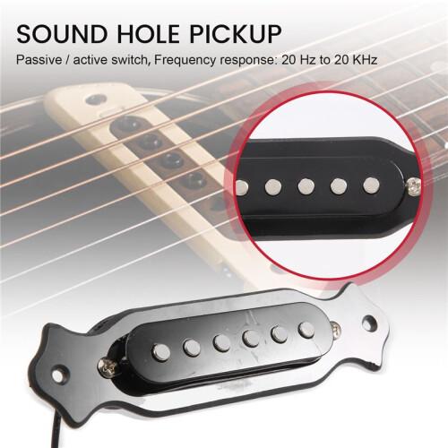 Magnetic acoustic pickup for guitar Black 2