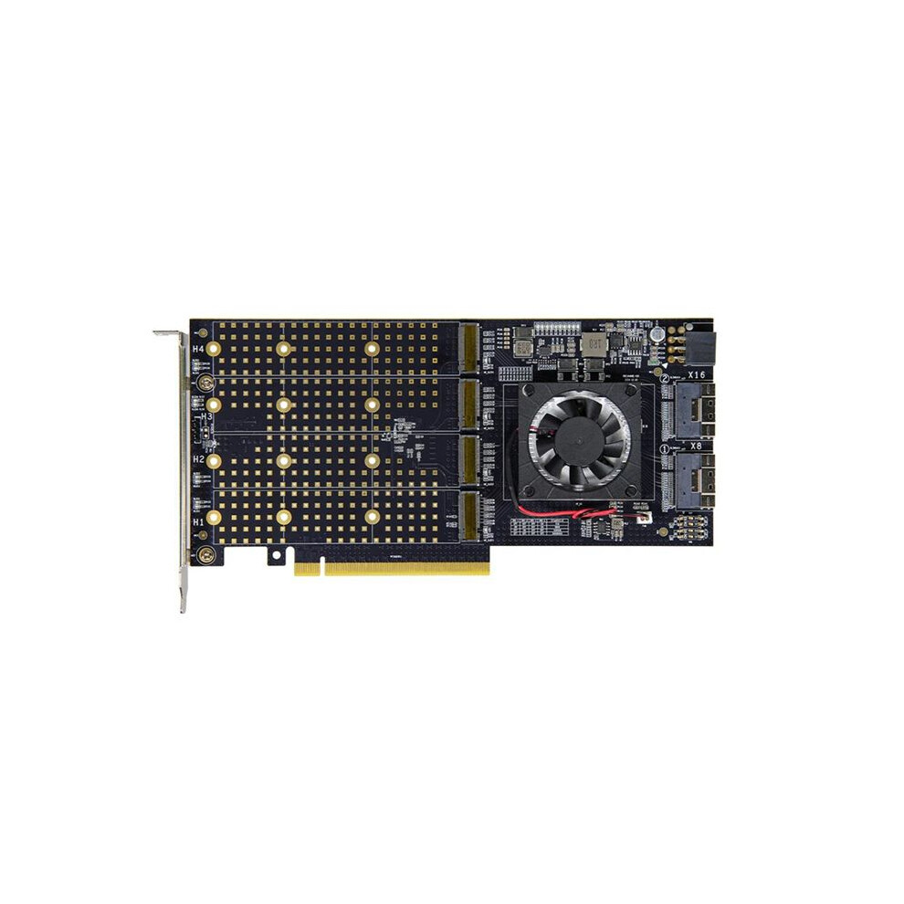 Pcie 3.0 To M.2 Nvme Expansion Card 2-Port Slimsas Plx8749 Motherboard Free Split 4 Disk M.2 Nvme Expansion Card 6032229901497