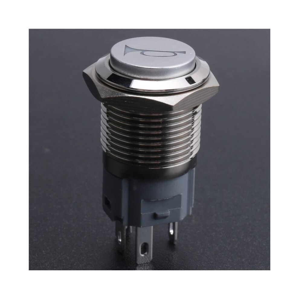 12V 16Mm Car Led Momentary Horn Button Metal Push Button Light 6032472353500