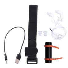 Lettore MP3 USB da 4 GB Impermeabile Nuoto Immersioni Surf Auricolare Nero Radio FM