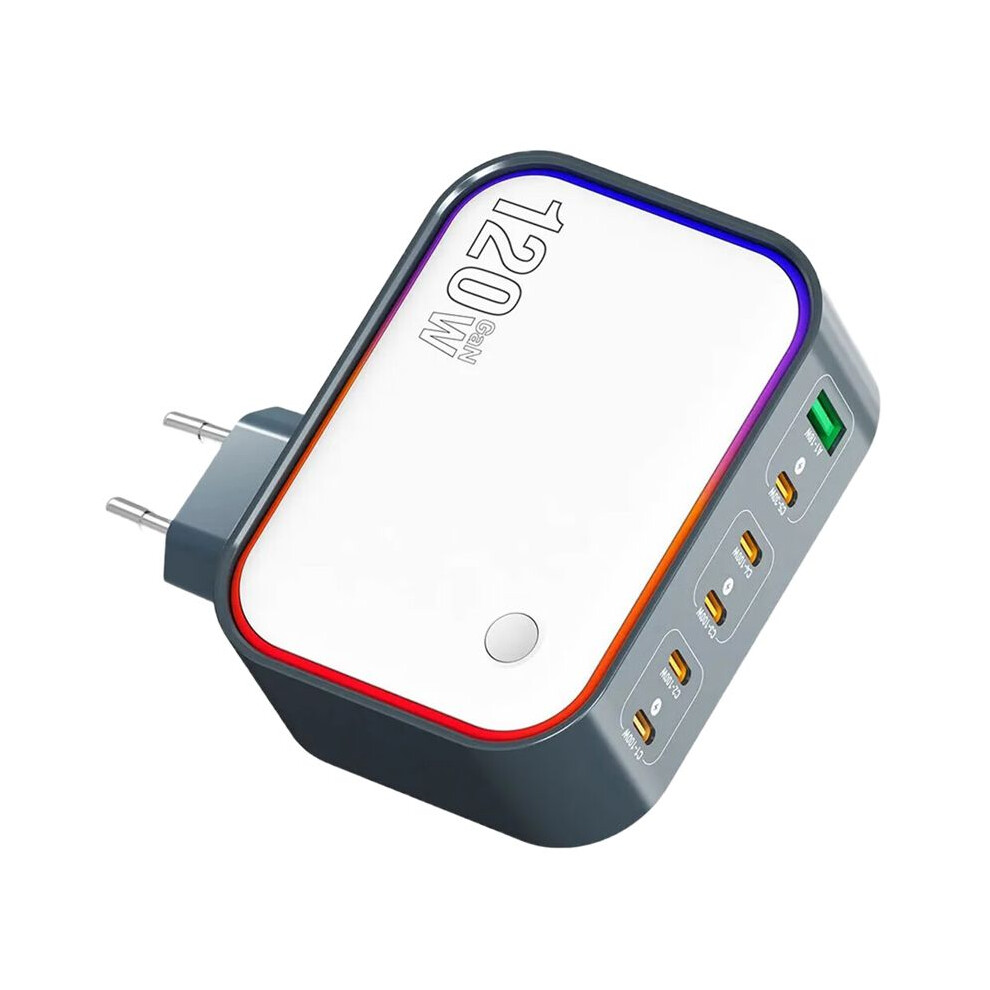 New Universal 120W Gan Charger With Multiple Pd ,100W Fast Charging For Mobile Phones,Tablets,And Laptops Eu Plug 6031269401899