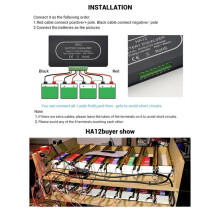 HA12 Batterie-Equalizer Balancer 48V Batterie-Balancer Equalizer für 4x6-12V mit BT-Überwachungsspannung 4x(6-12)V