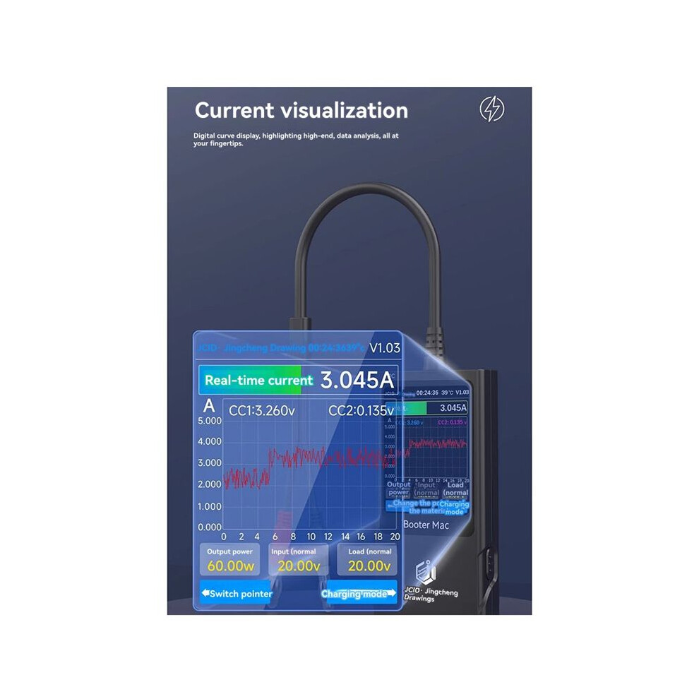 Jcid Drawing Ibooter Precision Current Analyzer Fault Diagnosis Real- Charging Voltage Detection For Repair Tool 4711268978500