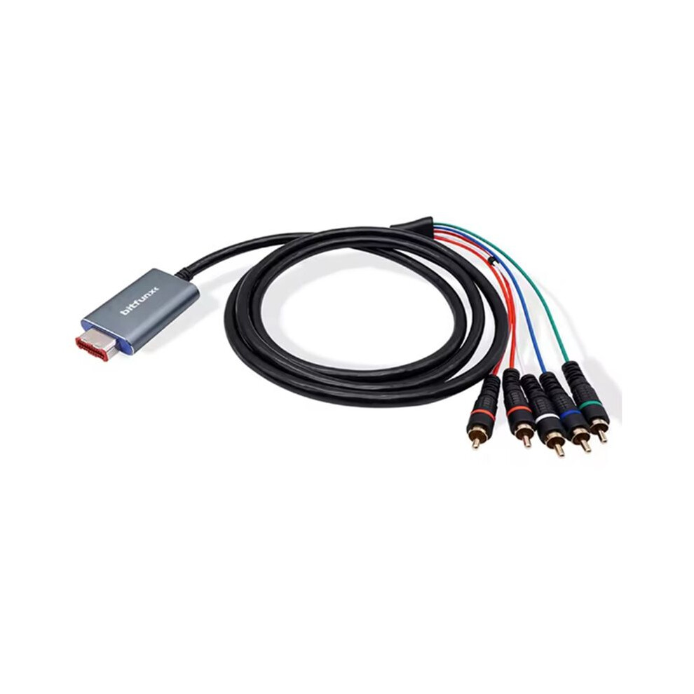 Bitfunx Component Converter Audio Video 5Rca Ypbpr Cable For Gamecube Ngc Digital Av Output High Quality Image 4714052335497