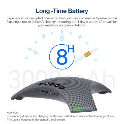 Omni-Directional Microphone Portable Conference Speaker -5M Pickup Radius  Wireless Cascade Microphone 2