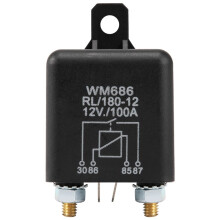 12V 100Amp 4-Pins Zware AAN/UIT-Schakelaar, Gesplitst Laadrelais voor Auto-Bootbusje, Zwart
