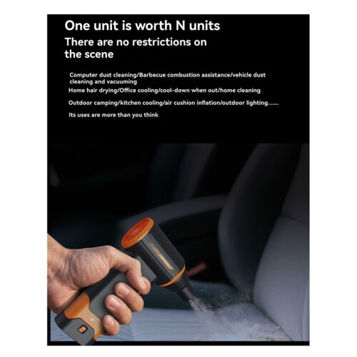 Docreate Handheld Cordless Air Duster Brushless Motor Powerful Duct Cleaning Tool for PC and Electronics