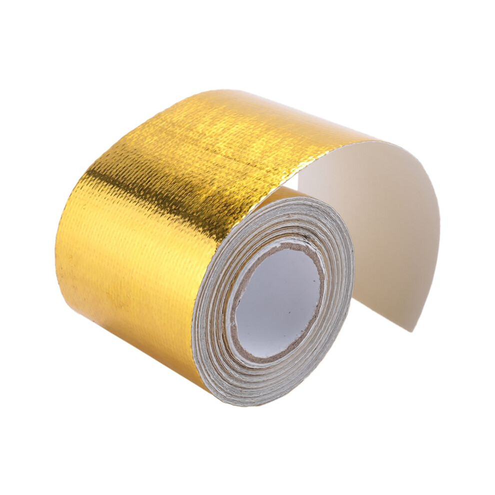 Reflect A Thermal Tape Air Intake Heat Insulation Shield Wrap Reflective Heat Barrier Self Adhesive Engine Gold 6033840903136