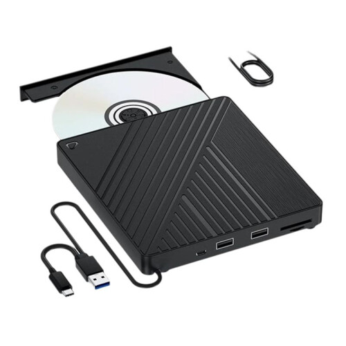 5 in 1 External Bluray Optical Drive DVD/CD Burner BD Reader with USB  /TF Card Reader for Laptop PC Desktop